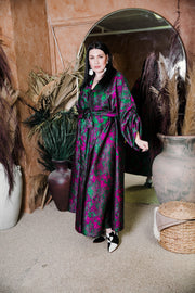 Parisian Coat in "Maometto" (Green and Pink)