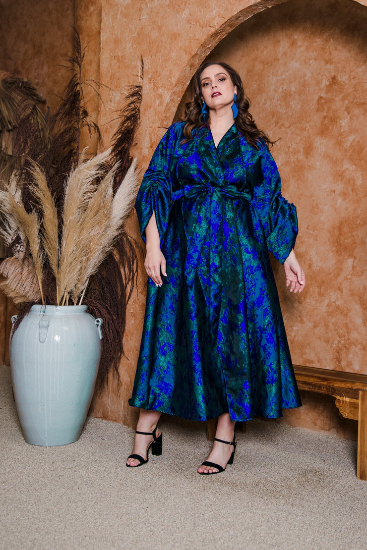 Parisian Coat in "Maometto" (Blue and Purple)