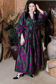 Parisian Coat in "Maometto" (Green and Pink)