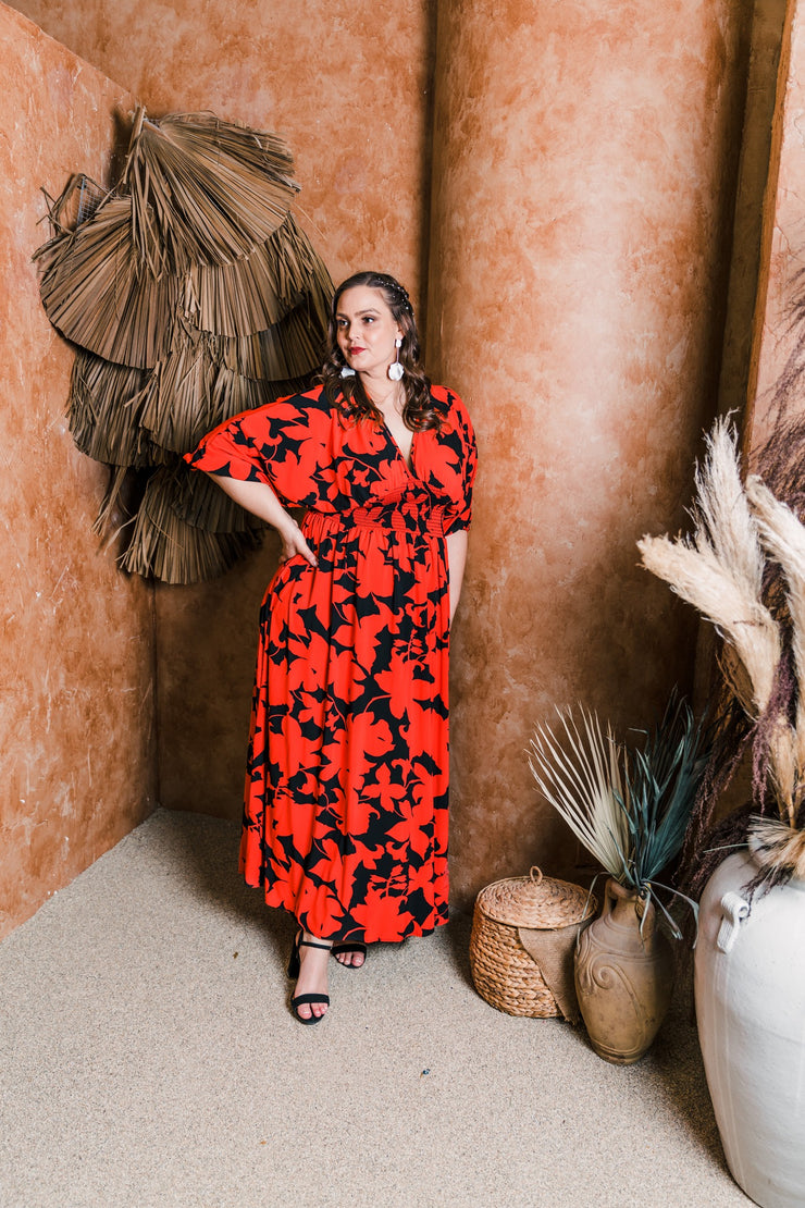 “Macy” (RED) Colla Voce Dress