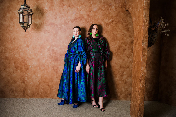 Parisian Coat in "Maometto" (Green and Pink)