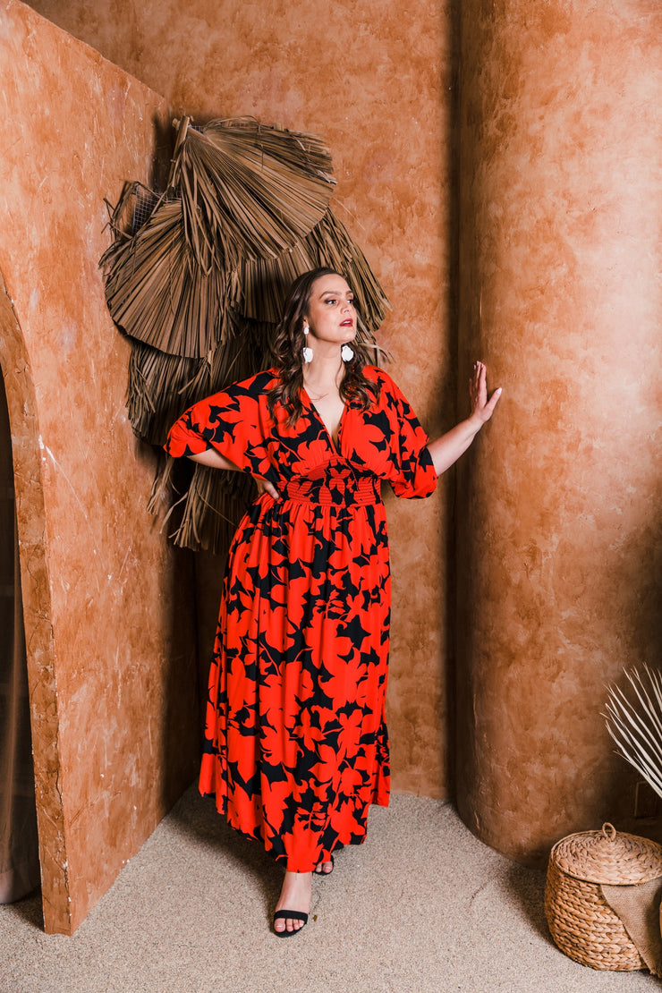 “Macy” (RED) Colla Voce Dress