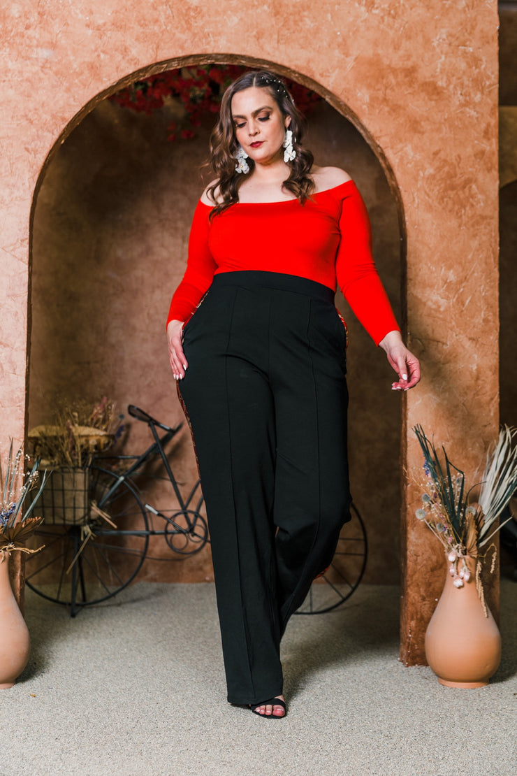 Shoulder Smolder Top (Red)