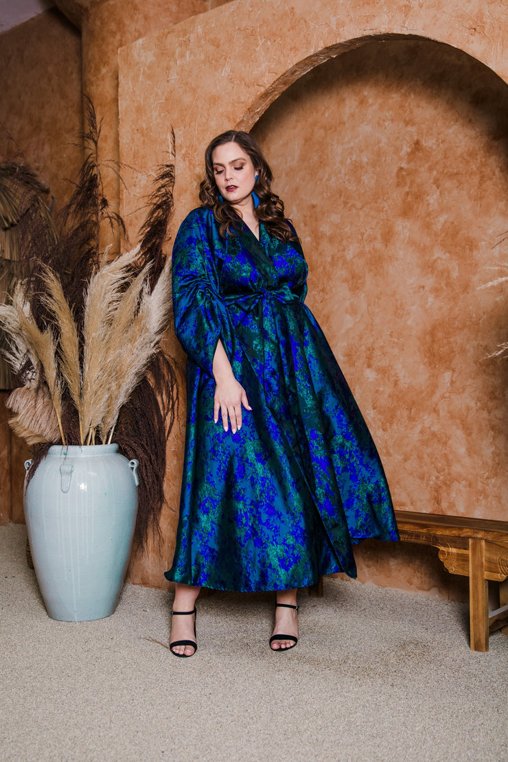 Parisian Coat in "Maometto" (Blue and Purple)