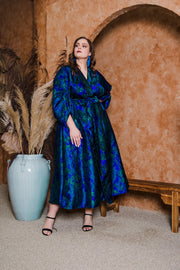 Parisian Coat in "Maometto" (Blue and Purple)