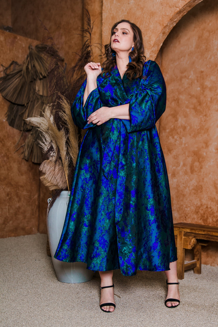 Parisian Coat in "Maometto" (Blue and Purple)
