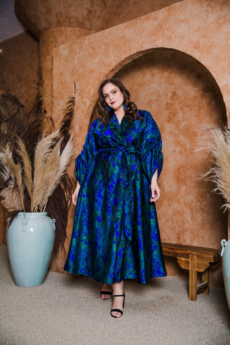 Parisian Coat in "Maometto" (Blue and Purple)
