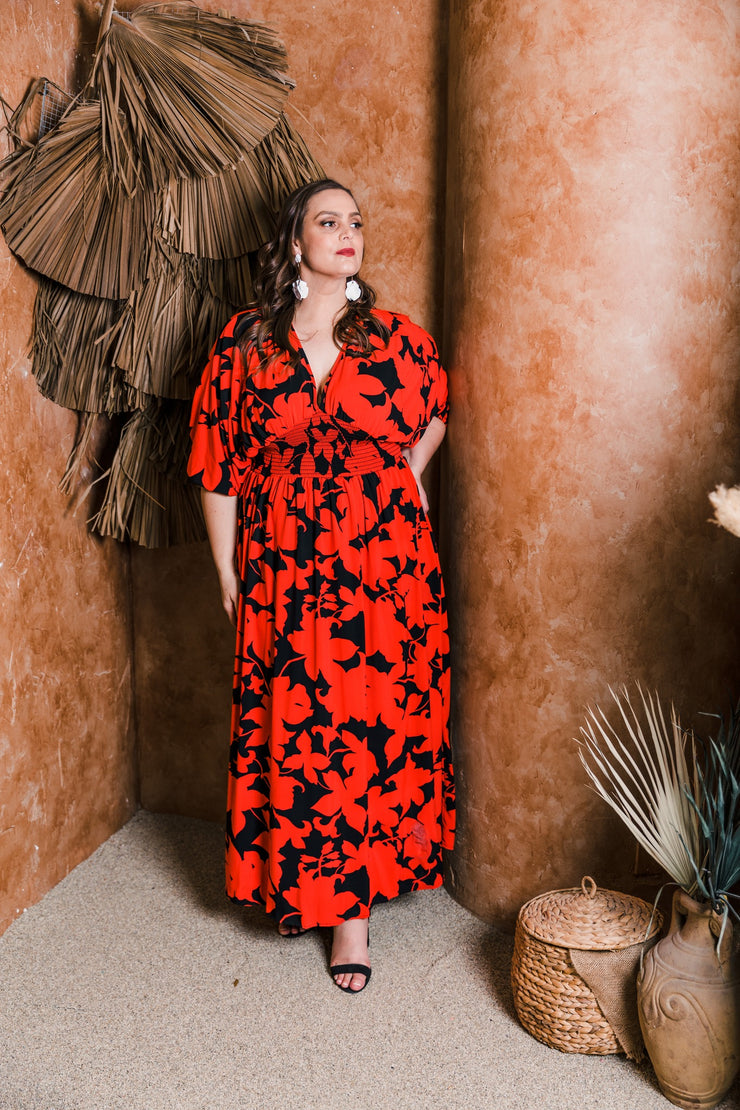 “Macy” (RED) Colla Voce Dress