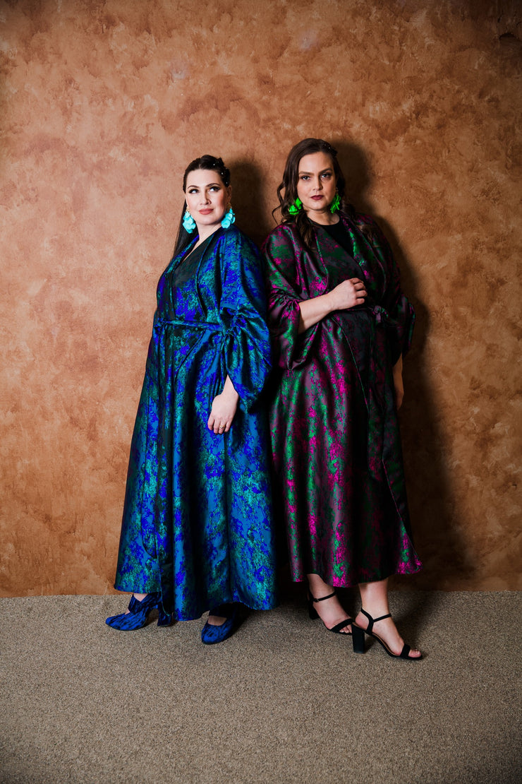 Parisian Coat in "Maometto" (Green and Pink)