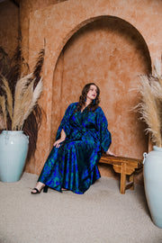 Parisian Coat in "Maometto" (Blue and Purple)