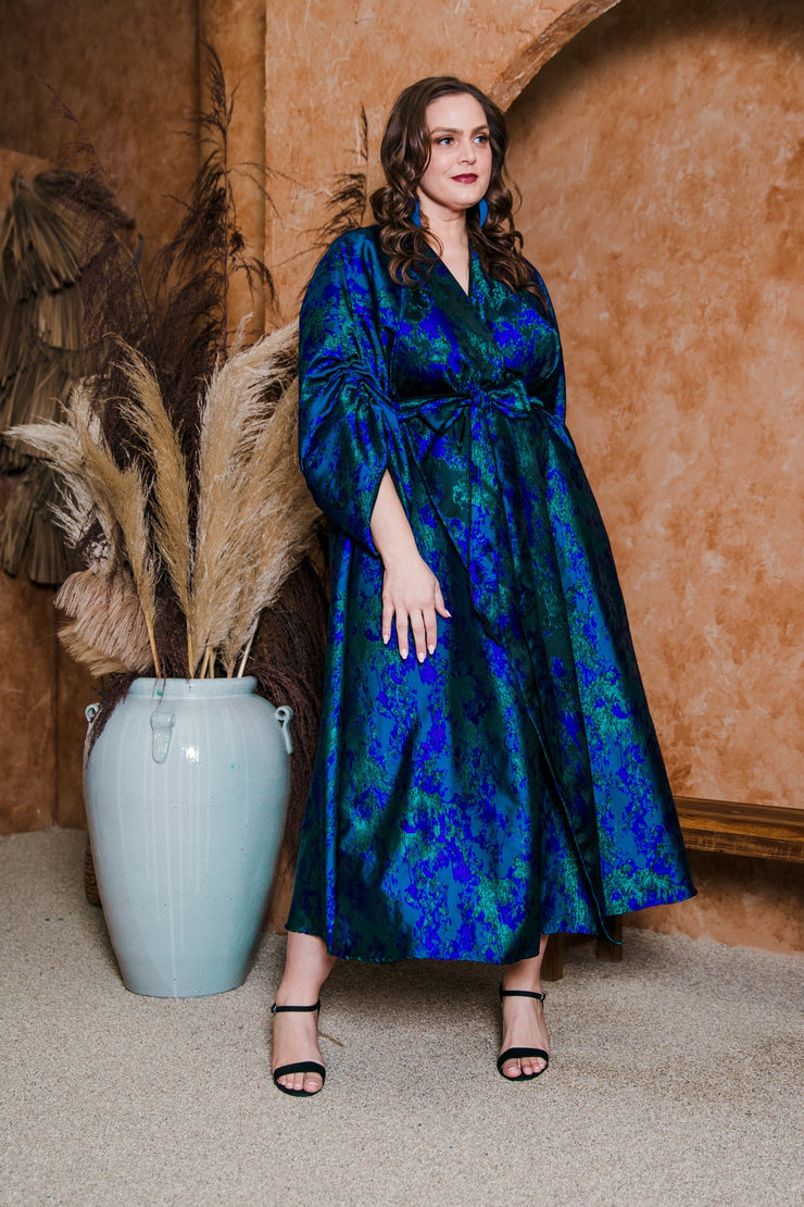 Parisian Coat in "Maometto" (Blue and Purple)