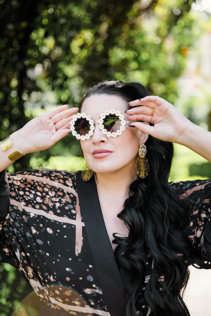 Flower Child Sunglasses (White)
