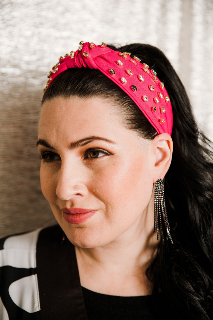 Pink Jeweled Headband