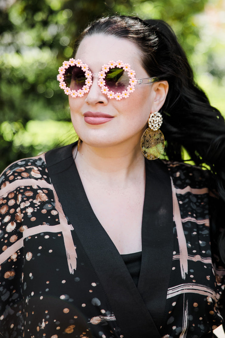 Flower Child Sunglasses (Light Pink)