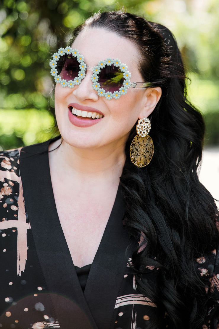 Flower Child Sunglasses (Seafoam)