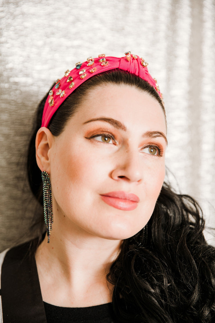 Pink Jeweled Headband