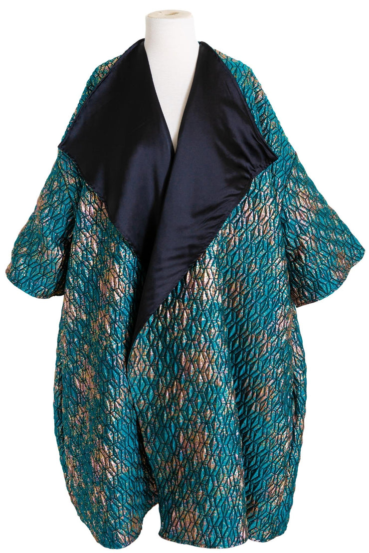 "Semiramide" Reversible Opera Coat (Teal)