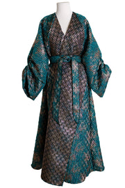 Parisian Coat in “Semiramide” (Turquoise)