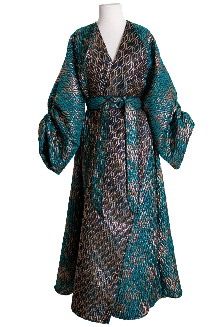 Parisian Coat in “Semiramide” (Turquoise)