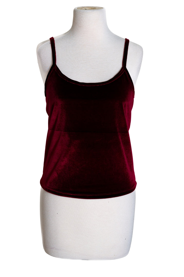 Perfect Velvet Tank Top (Oxblood)