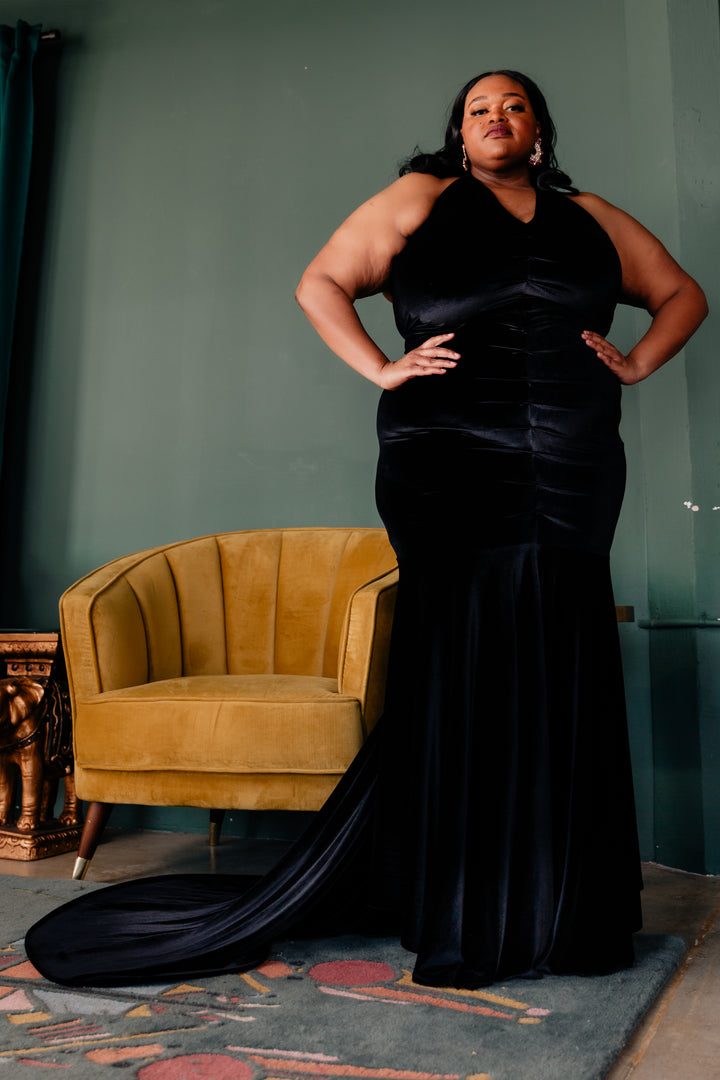 The Hollywood Gown in "Black Velvet"