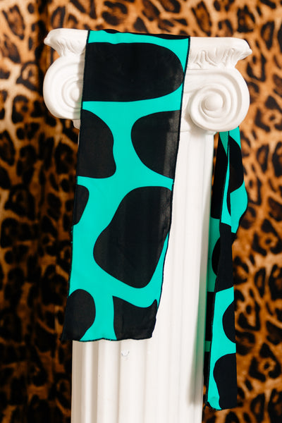 Signature Scarf (Turquoise Blob)
