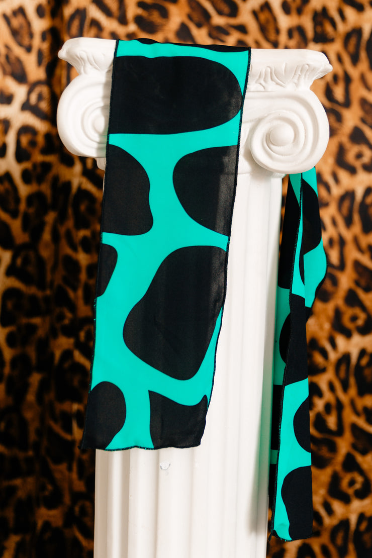 Signature Scarf (Turquoise Blob)