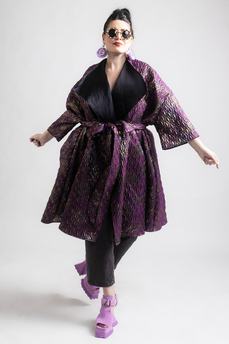 Reversible Opera Coat in “Semiramide"  (Purple)