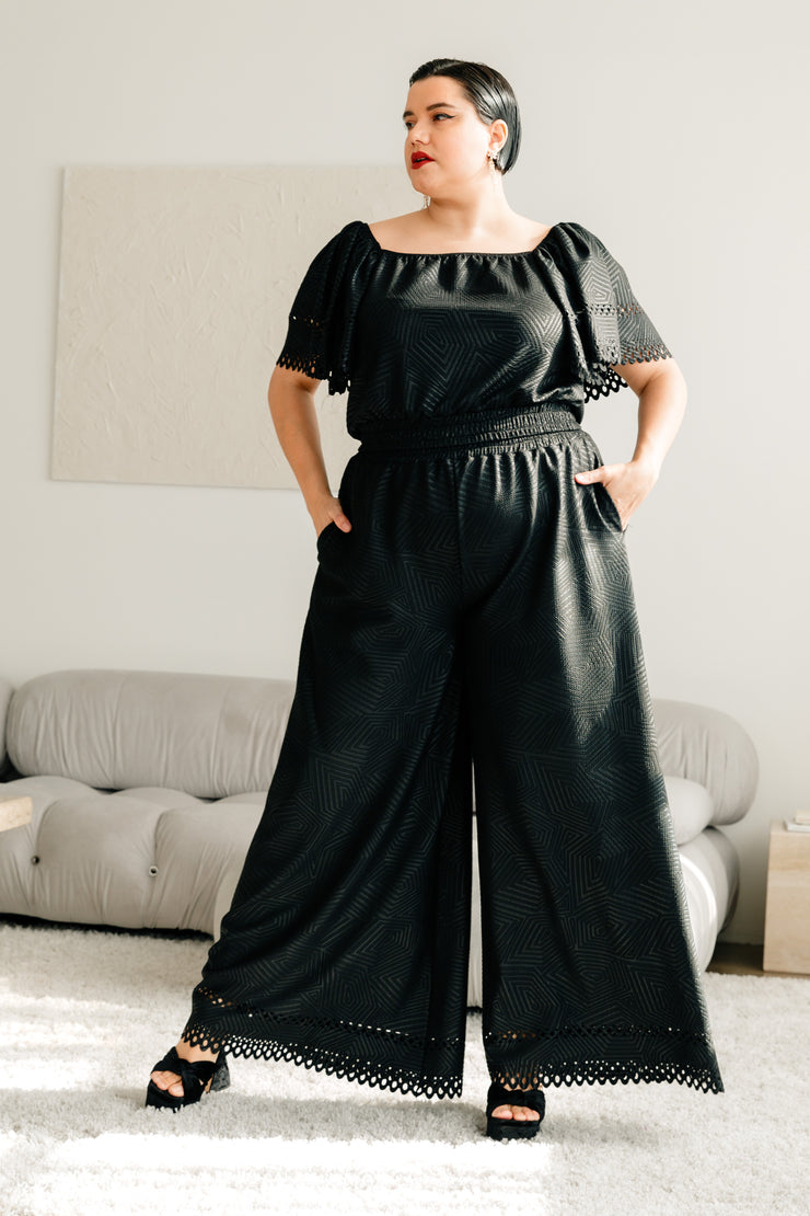 Laser Focused Faux Jumpsuit