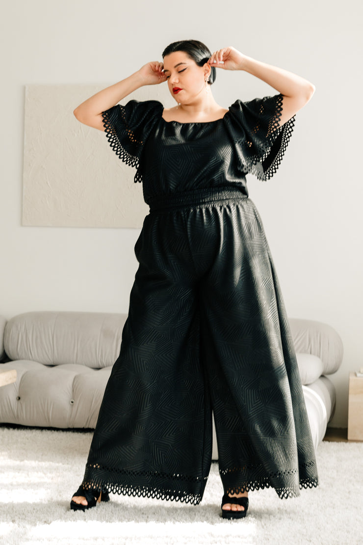 Laser Focused Faux Jumpsuit