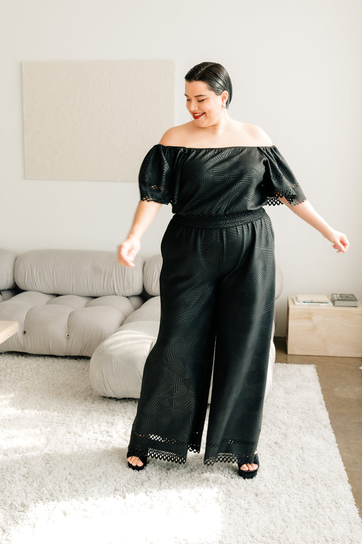 Laser Focused Faux Jumpsuit