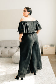 Laser Focused Faux Jumpsuit