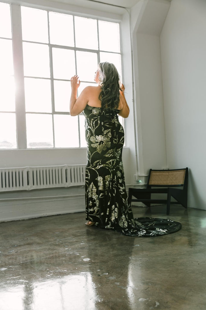 The Hollywood Gown in "Flower Velvet"