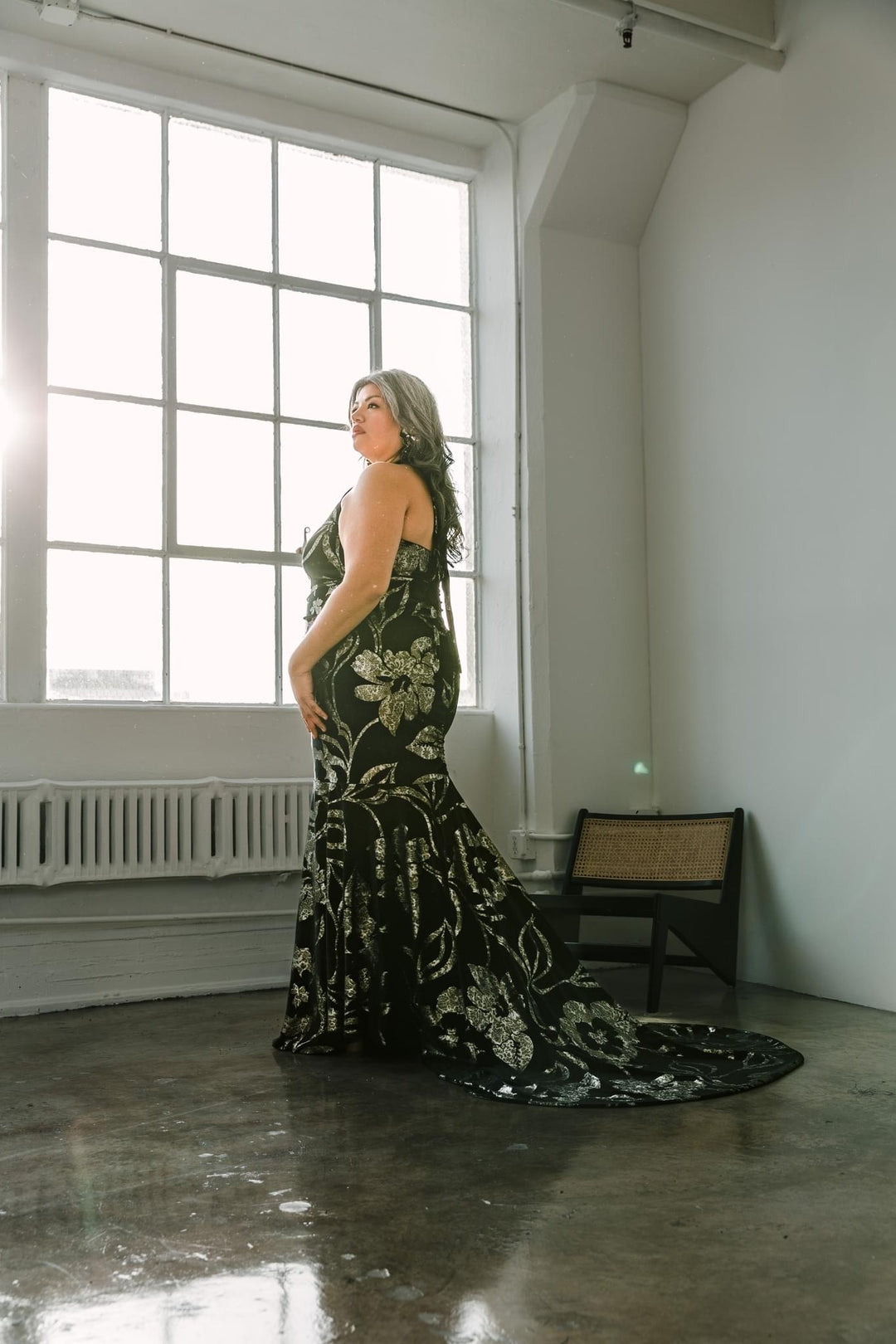 The Hollywood Gown in "Flower Velvet"