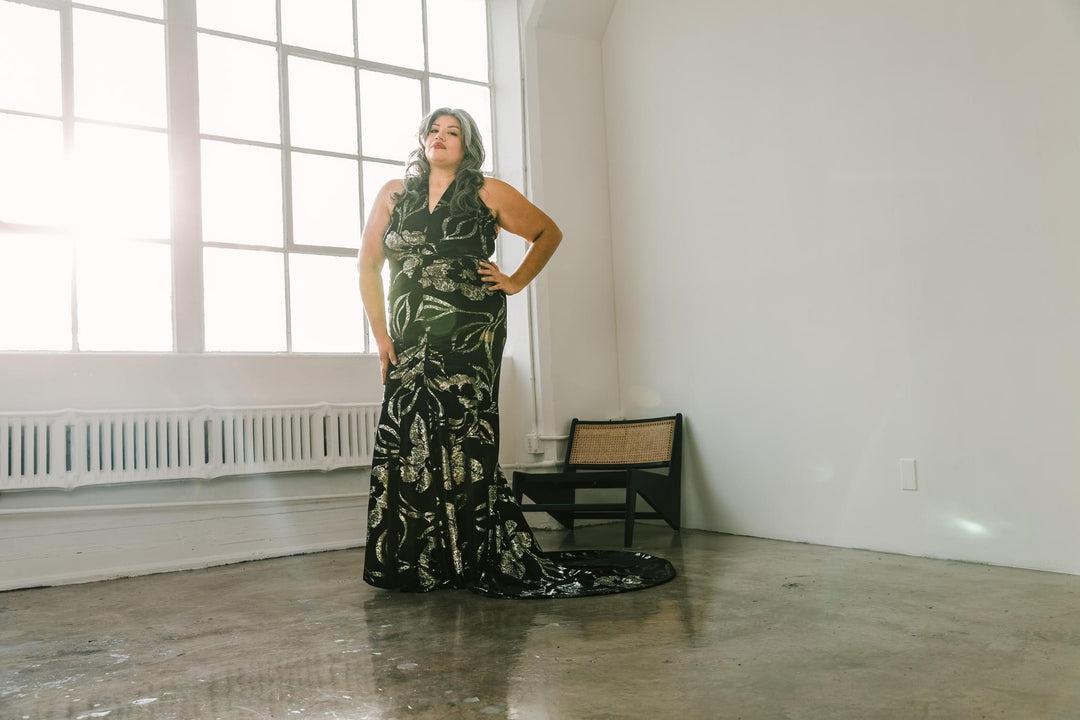 The Hollywood Gown in "Flower Velvet"