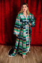"Sea” Roma Coat with Swarovski Crystals