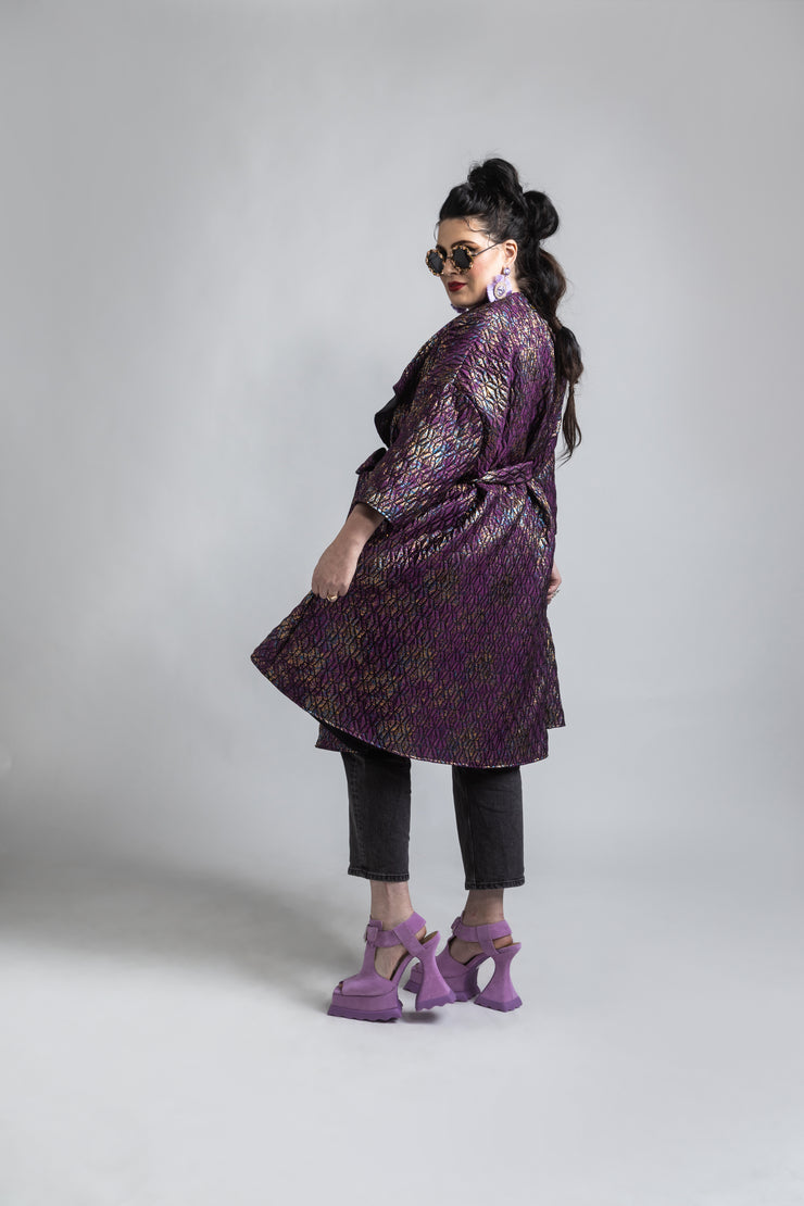 Reversible Opera Coat in “Semiramide"  (Purple)