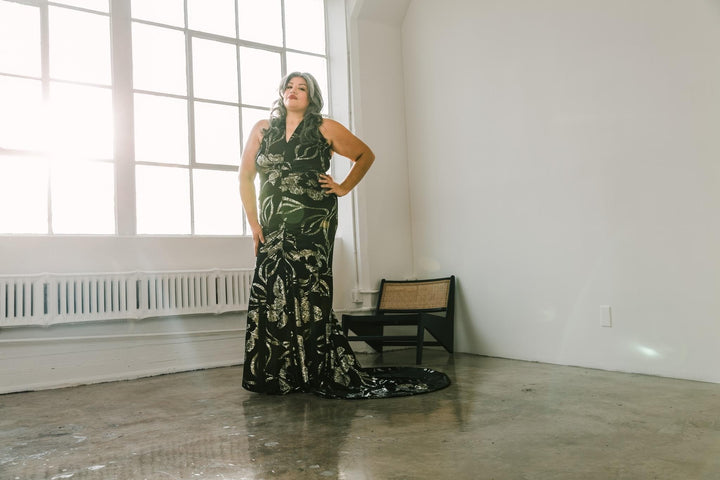 The Hollywood Gown in "Flower Velvet"