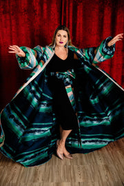 "Sea” Roma Coat with Swarovski Crystals