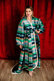 "Sea” Roma Coat with Swarovski Crystals