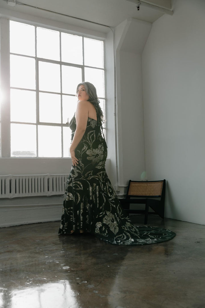 The Hollywood Gown in "Flower Velvet"