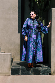Parisian Coat in "Maometto" (Blue and Purple)