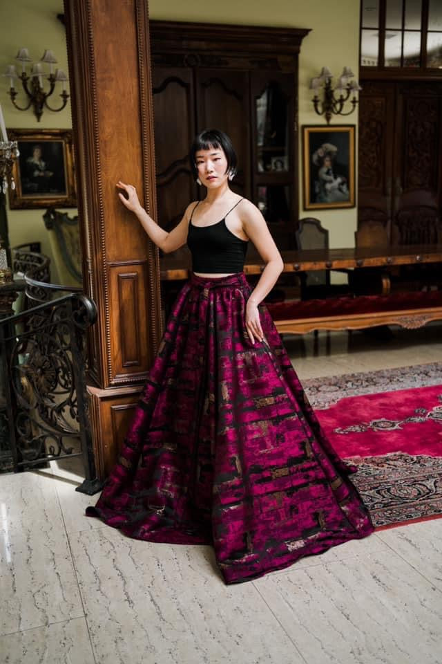 Gala Skirt in B&W "Pagliacci"
